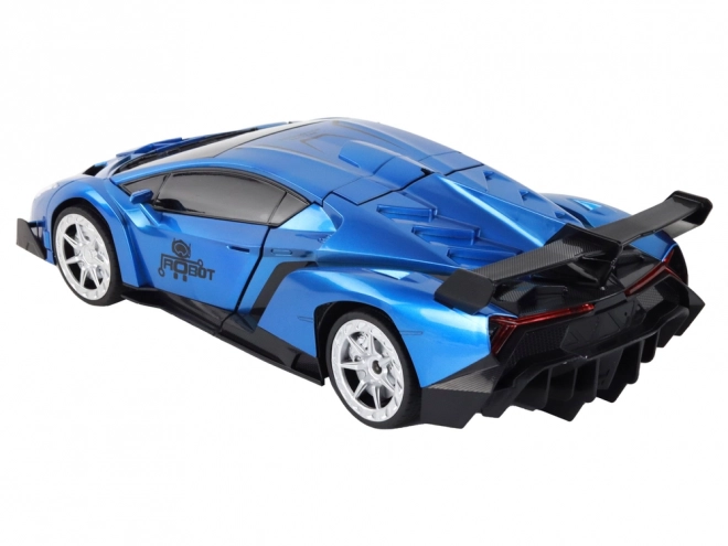 Robotické auto transformace R/C 1:10 Modré ovládání gesty