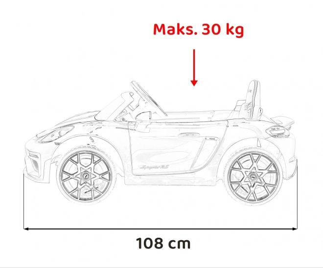 Dětské auto Porsche 718 černé