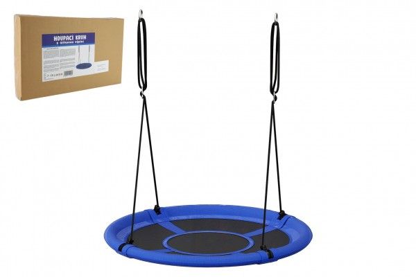 Houpací kruh 80 cm látková výplň v krabici 60x37x7cm – Modrý
