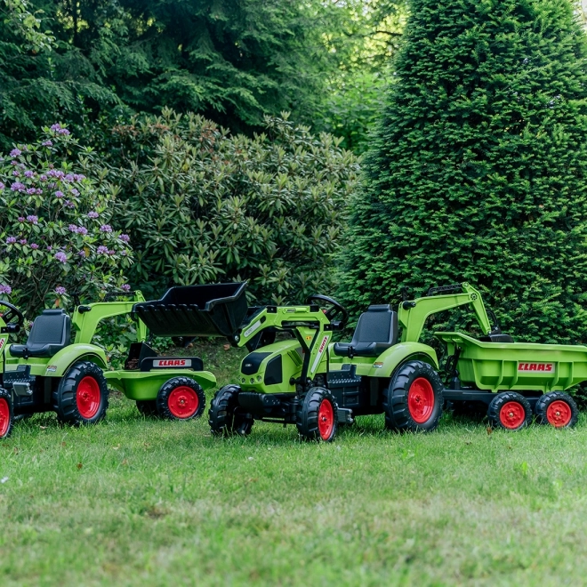 Traktor šlapací Class Atiom 430 zelený s přední i zadní lžící