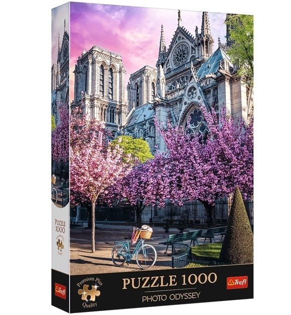 Puzzle 1000 dílků v kvalitě Premium Plus Katedrála Notre-Dame, Paříž