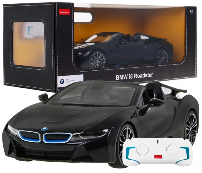 BMW i8 Roadster černý RASTAR model 1:12 Auto na dálkové ovládání + 2,4 GHz dálkové ovládání