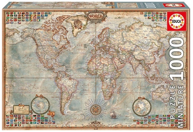 Puzzle 1000 prvků, Politická mapa světa