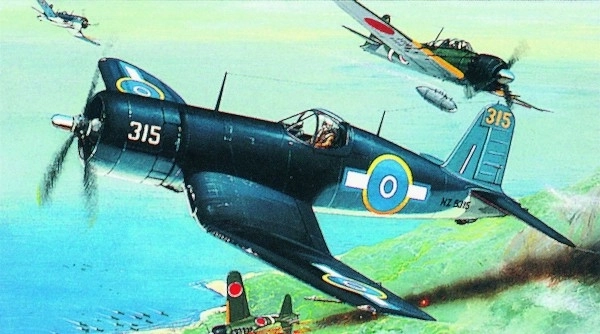 Model F4U-1 Corsair 14,1x17,3cm v krabici 25x14,5x4,5cm