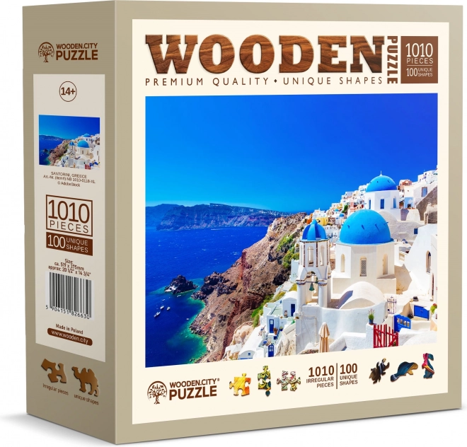 WOODEN CITY Dřevěné puzzle Santorini, Řecko 1010 dílků