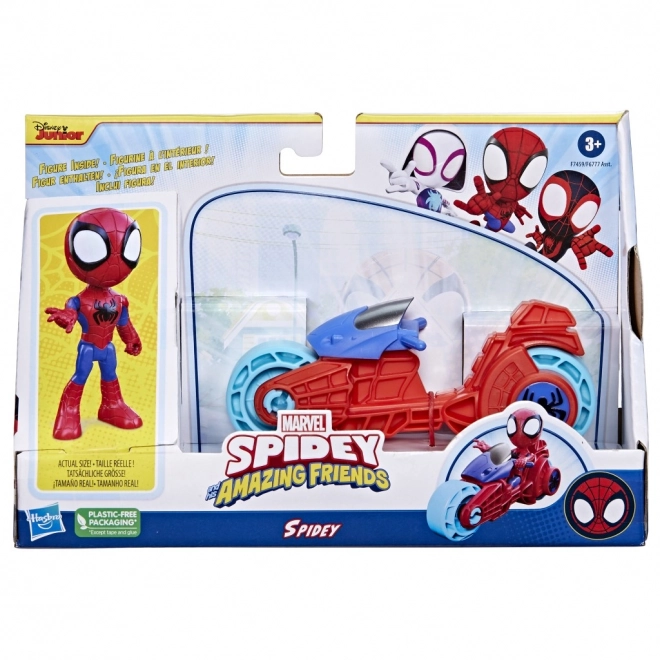 Spiderman Saf motocykl a figurka – Miles Morales