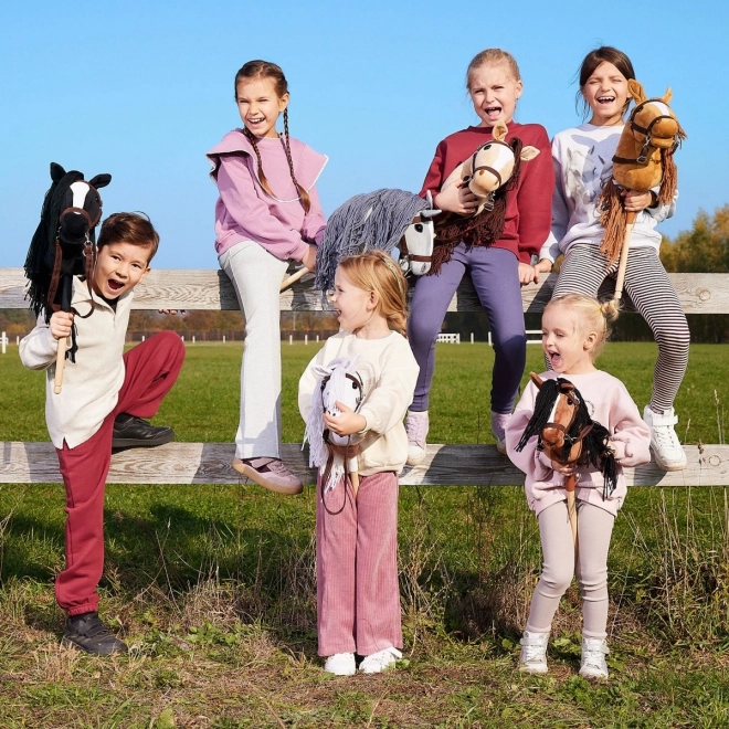 Kůň na tyči Hobby Horse HOPPIHORSE tmavě hnědý