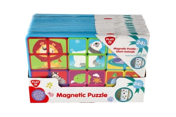 Magnetické deskové puzzle se zvířátky 24 dílků