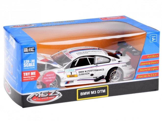 Kovový sportovní model vozu BMW M3 DTM 1:32 s efekty