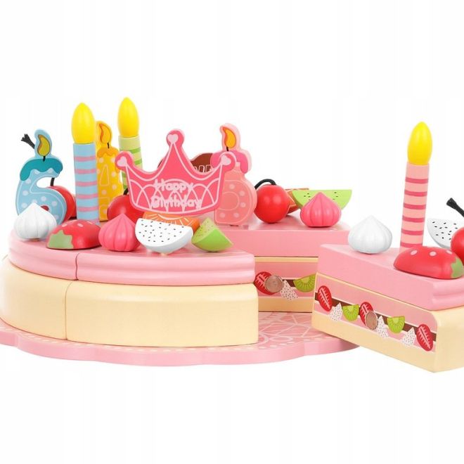 Dřevěný dětský narozeninový dort