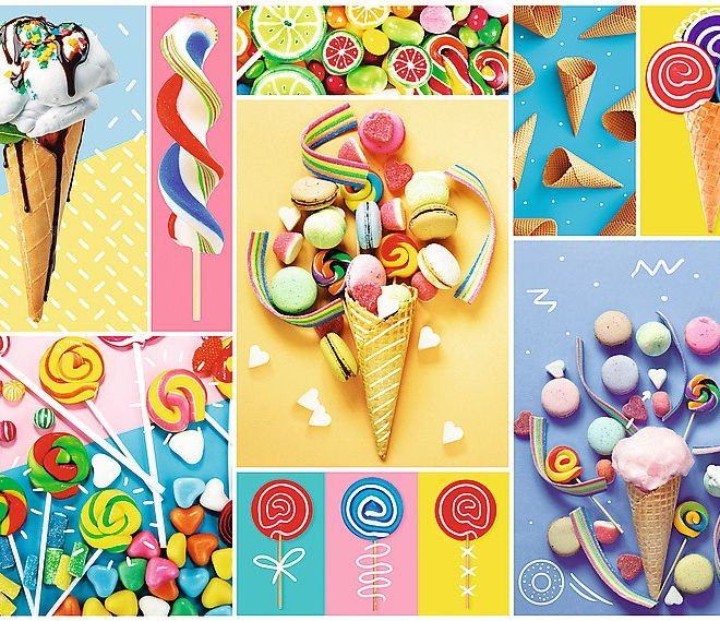 Puzzle Oblíbené sladkosti 500 dílků