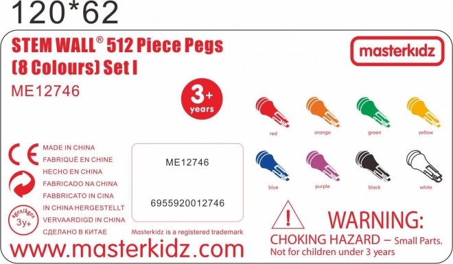 Barevné kolíčky pro naukovou tabuli Masterkidz