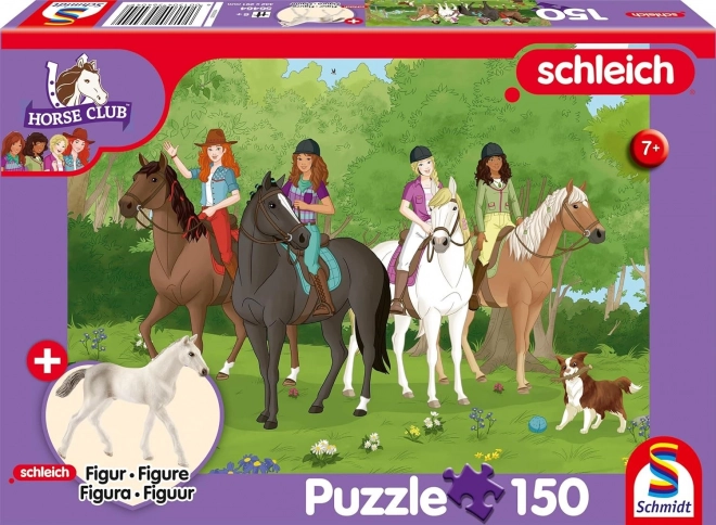 SCHMIDT Puzzle Schleich Výlet do přírody 150 dílků + figurka Schleich