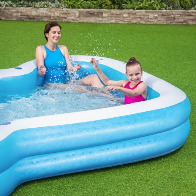 Sluneční nafukovací bazén pro rodinu 305x274x46cm BESTWAY + 2 prostory pro občerstvení
