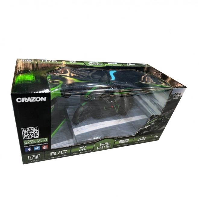 RC motorka s 2.4G ovládáním zelená