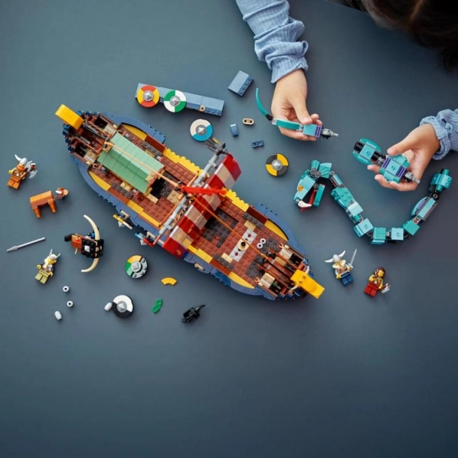 LEGO Creator 3v1 31131 Vikingská loď a mořský had