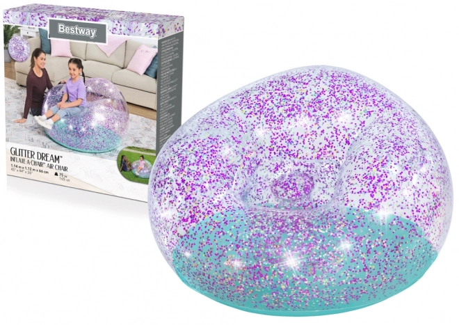 Brokatové křeslo Bestway Glitter Dream