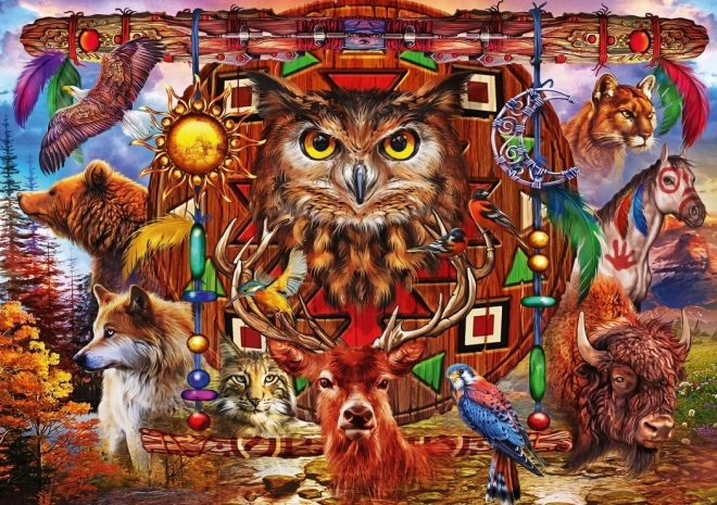 Puzzle Zvířecí totem 4000 dílků