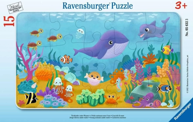 RAVENSBURGER Puzzle Zvířátka pod mořskou hladinou 15 dílků