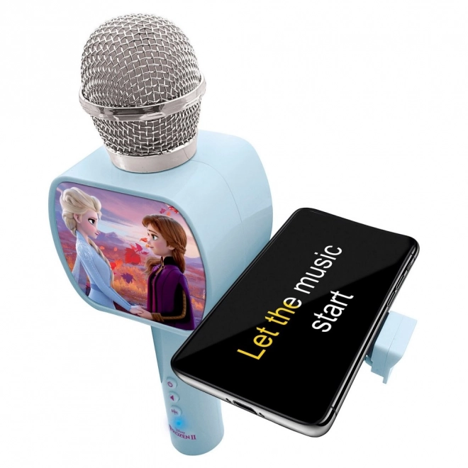 Bezdrátový karaoke mikrofon Disney Frozen s vestavěným reproduktorem a měničem hlasu