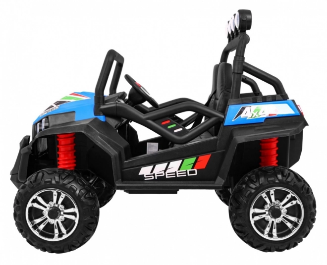 Dětská terénní buggy Grand Lift Modrá + pohon 4x4 + dálkové ovládání + nosič zavazadel + rádio MP3 + LED dioda