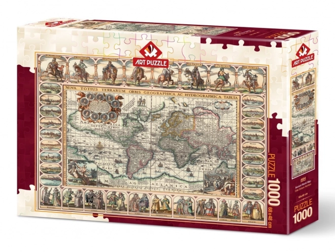 ART PUZZLE Puzzle Historická mapa světa 1000 dílků