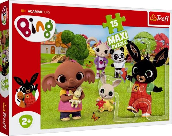 Maxi puzzle Bing Bunny Bing s přáteli - 15 dílků