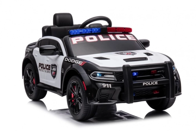 Elektrické autíčko Dodge Charger policejní - bílá kapota