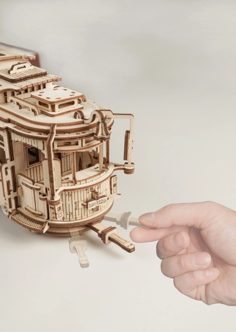 RoboTime 3D dřevěné mechanické puzzle Tramvaj