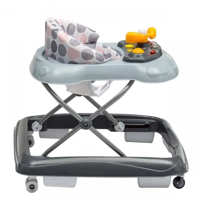 ECOTOYS Chodítko interaktivní růžovo šedé