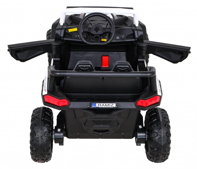 Buggy UTV 2000M závodní auto na baterie + MP3 zvuky světla + dálkové ovládání + pomalý start – Bílé