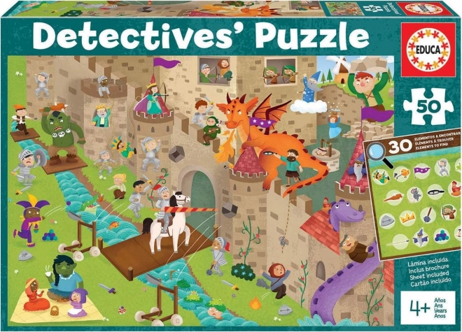 EDUCA Detektivní puzzle Hrad 50 dílků