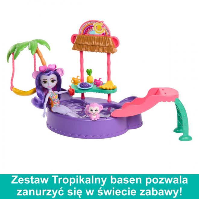 Sada Enchantimals Tropical Pool + panenka Monkey