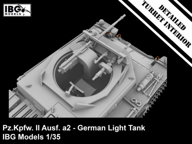 Plastikový model německého lehkého tanku Pz.Kpfw II Ausf. a2 1/35