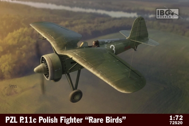 Plastikový model PZL P.11c Polský stíhací letoun v měřítku 1/72 Rare Birds