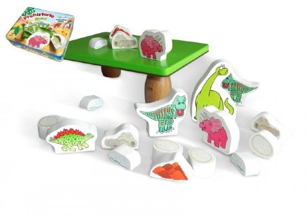 Montessori dřevěná hra - Balancující dinosauři