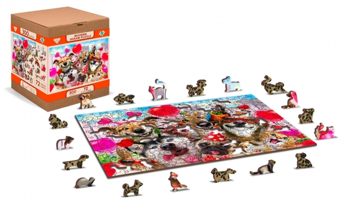 Wooden City Dřevěné puzzle Čas na párty 2v1, 150 dílků EKO