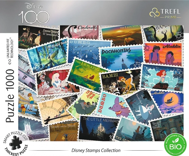 TREFL Puzzle UFT Disney 100 let: Poštovní známky 1000 dílků