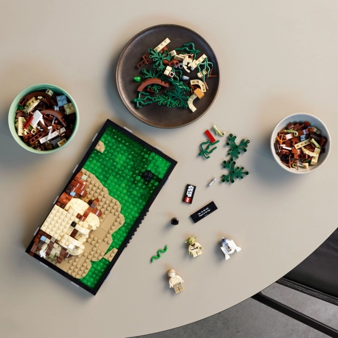Jediský trénink na planetě Dagobah – LEGO Star Wars diorama