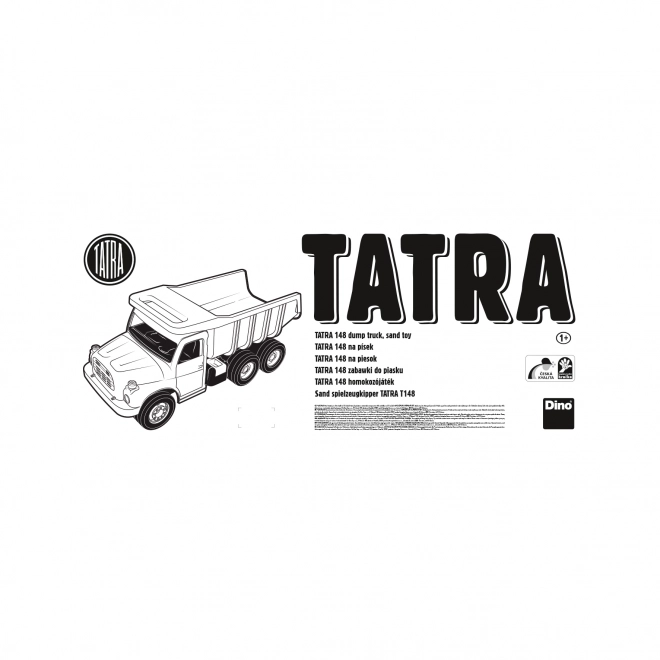 Auto Tatra 148 plast 72cm  Bagr na písek v krabici - žlutooranžové 12m+