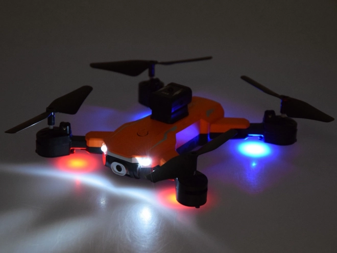 Skládací dron s dálkovým ovládáním a LED osvětlením