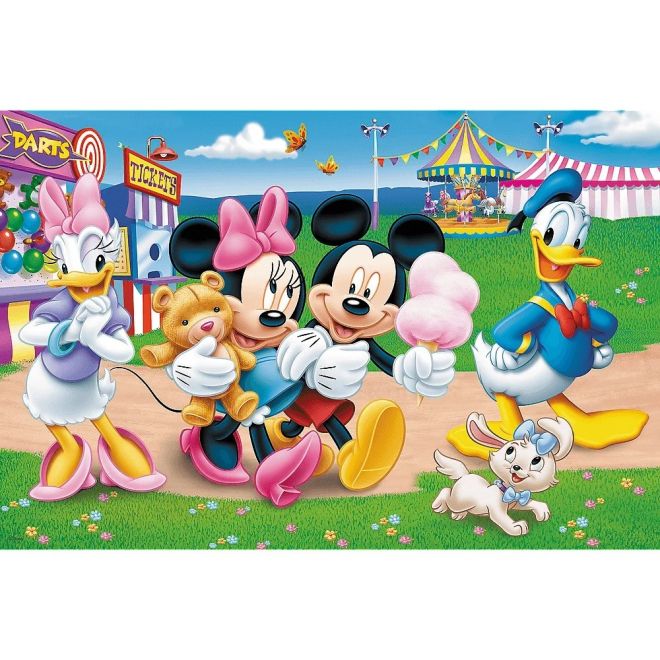 Puzzle 24 dílků SUPER MAXI Mickey v zábavním parku