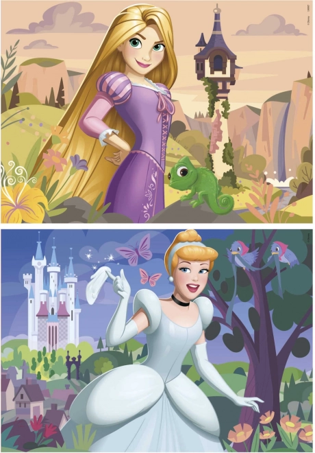 EDUCA Puzzle Disney princezny: Locika a Popelka 2x48 dílků