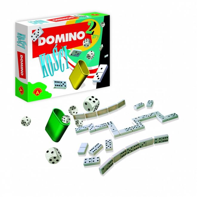 Domino a hrací kostky 2v1