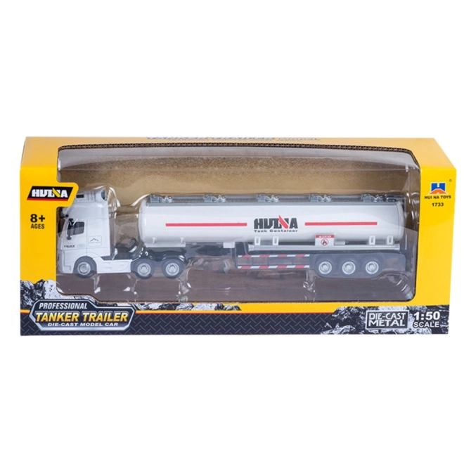 Kovový model cisteren Huina 1:50 bílá