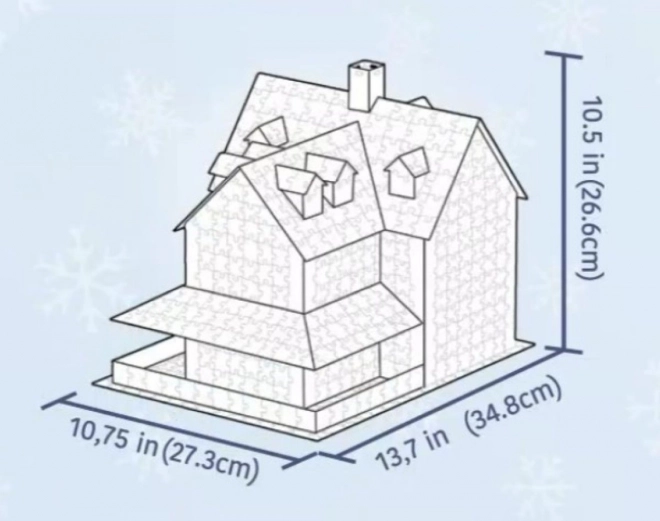 EUROGRAPHICS 3D puzzle Vánoční chaloupka 1100 dílků