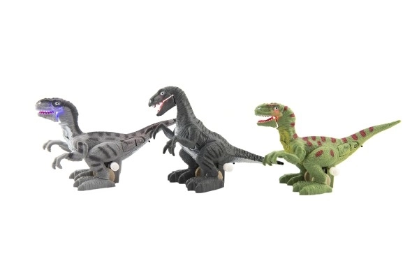 Dinosaurus natahovací jezdící plast 9x15cm na baterie se světlem mix druhů