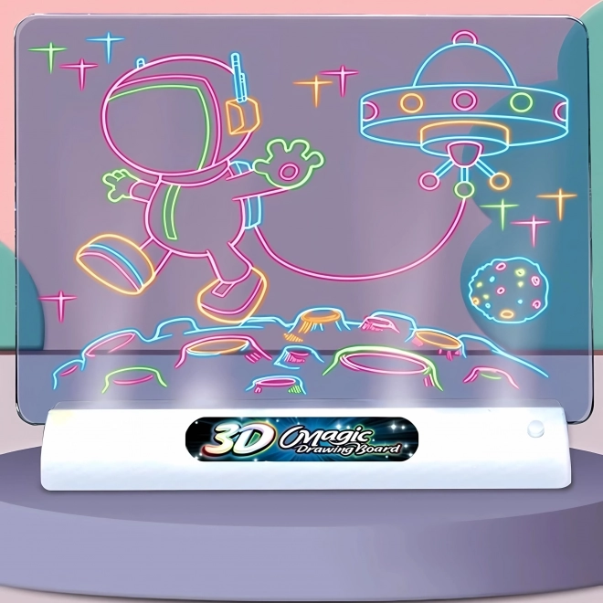 WOOPIE Magnetická 3D Tabule s LED Podsvícením pro Kreslení
