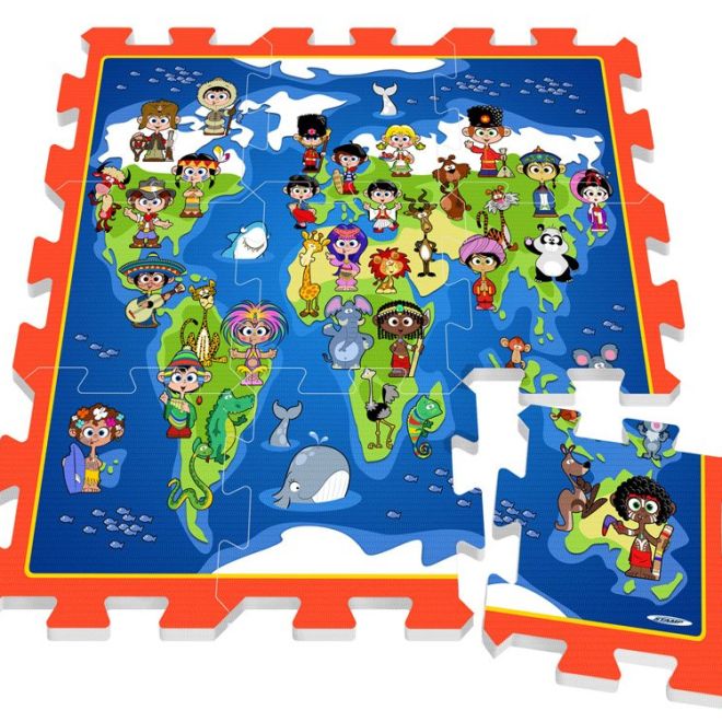 Pěnové puzzle MATA Mapa světa ZA3149