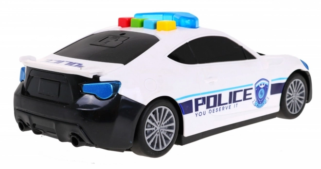 Policejní rádiové auto 2v1 pro děti 3+ Úložný prostor + 3 auta + zvuky Světla